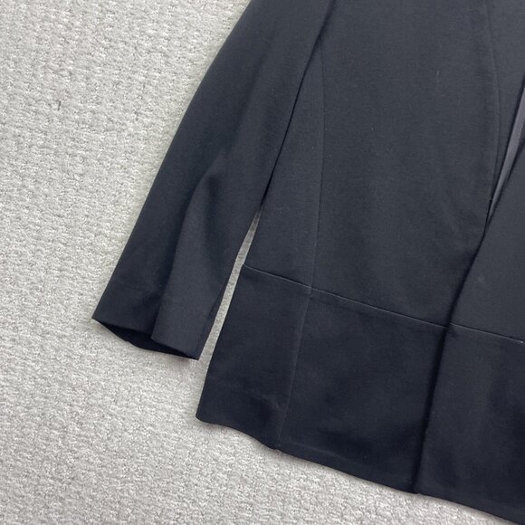 B Young Minimalist Open Front Blazer Wom Sz 40 Black Modern Preppy Style Office - Picture 2 of 16